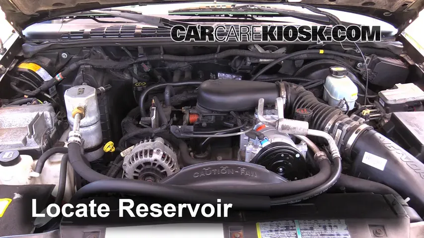 2002 Chevrolet S10 LS 4.3L V6 Crew Cab Pickup (4 Door) Windshield Washer Fluid Add Fluid